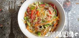 Korean vegetable salad with glass noodles