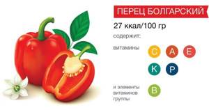 Перец болгарский. Калорийность на 100 грамм, белки-жиры-углеводы, меню питания на диете