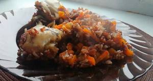 Red rice pilaf