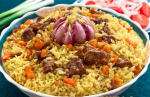 Pilaf with pork. Calorie content per 100, 200 grams, BJU in a slow cooker, oven, cauldron, in a frying pan 