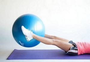 Lifting a fitball with your feet