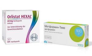The drugs Orlistat and Metformin used in the treatment of visceral obesity
