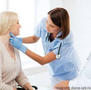 Appointment with an endocrinologist with ultrasound