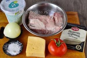 Cook meat in French without mayonnaise. French-style meat without potatoes and mayonnaise 