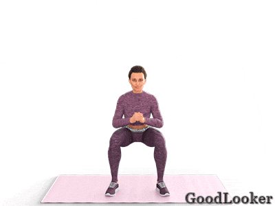 Squat with leg swing to the side
