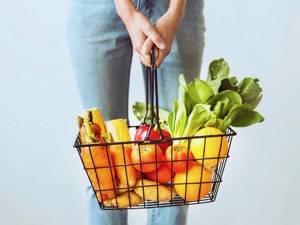 Vegan grocery basket