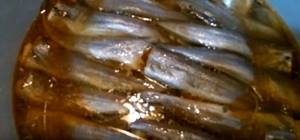 Blue whiting in marinade