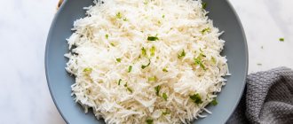 Basmati rice: health benefits and harms, composition