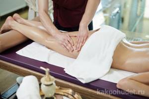 Manual massage with the addition of anti-cellulite agents