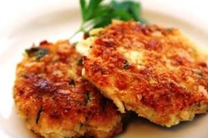 Fish cutlets with cheese
