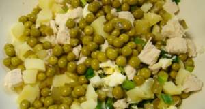 Canned green pea salad