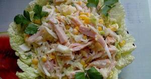 Chinese cabbage and crab salad