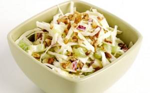 Salad with cabbage and apples