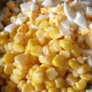 Diet corn salad. Diet salads with canned corn 