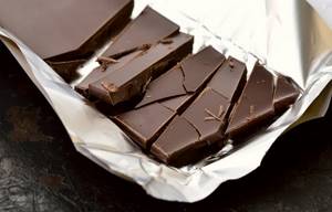 How many calories are in a piece of dark chocolate?