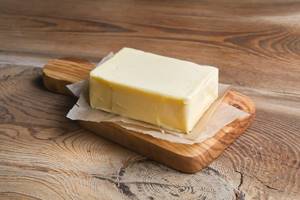 butter on cutting board
