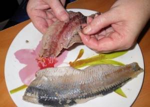 Salted herring. Calorie content per 100 grams, dietary supplements, benefits, harm. Recipes with onions, vinegar, oil 