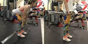 Deadlift with a bar for girls