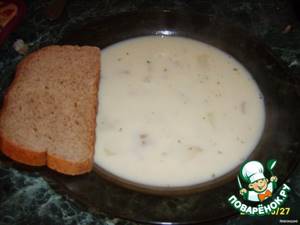 Processed cheese soup