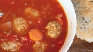 Meatball soup is the most popular dietary lunch dish.