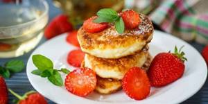 Low-fat cottage cheese pancakes