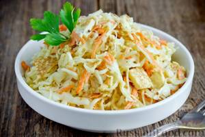 Top 10 recipes for vitamin salad with cabbage and carrots
