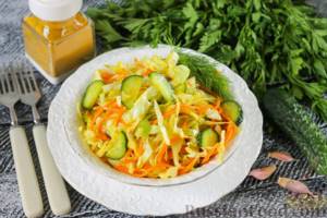 Топ 10 рецептов салат витаминный с капустой и морковью