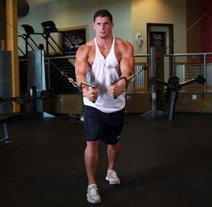 Crossover training gives a very good tension to the triceps