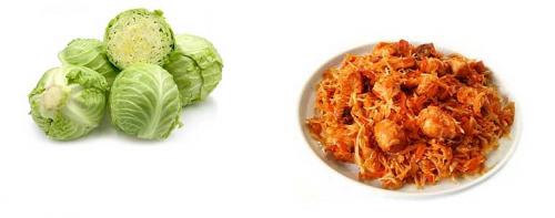 Stewed cabbage calories. Dietary properties: 