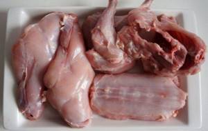 Stewed rabbit calories per 100 g, proteins, fats, carbohydrates 6