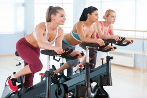 Exercise on an exercise bike