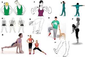 Exercises for losing weight on the abdomen and sides with dumbbells, a ball, breathing. Video 