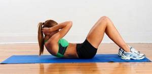 Exercises for losing weight on the abdomen and sides with dumbbells, a ball, breathing. Video 