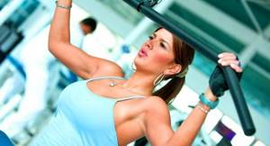 Biceps exercises with and without dumbbells, on a horizontal bar, with a barbell for girls. Program at home 