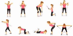 Упражнения с эспандером для женщин для пресса, трицепса, ягодиц, спины, рук, «восьмерка», «лыжника» в домашних условиях