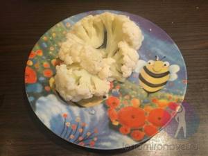 boiled cauliflower on a plate