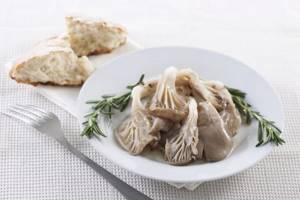 boiled oyster mushrooms
