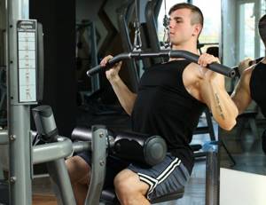 Upper row for biceps