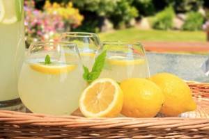 water with lemon juice