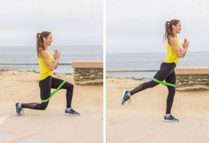 Lunges with leg raises