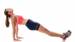 Performing a reverse plank