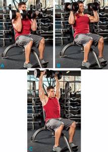 Performing the Arnold press exercise