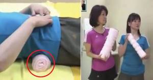 Japanese technique with a towel roll