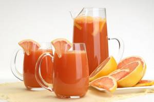 Fat burning drink with grapefruit